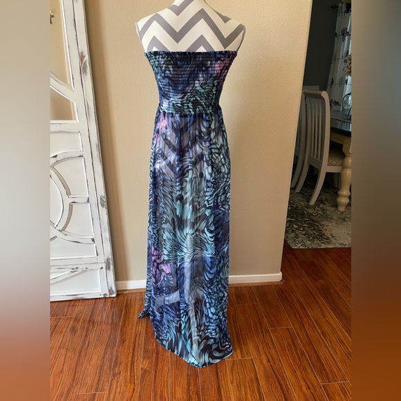 Pia Rossini - Long Blue Tube Top Swimsuit Cover Up - Size: Medium - Picture 2 of 5